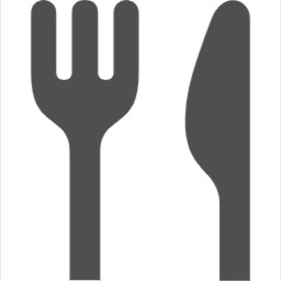 フォークとナイフのお食事アイコン素材 (1)